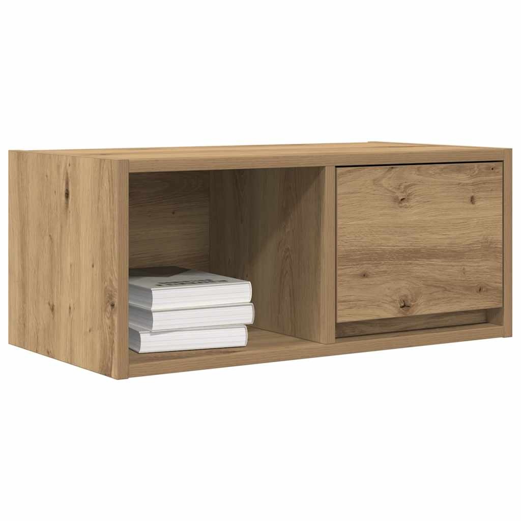 VidaXL TV-meubel 60x31x25,5 cm bewerkt hout artisanaal eikenkleur