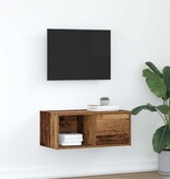 VidaXL TV-meubel 60x31x25,5 cm bewerkt hout oud houtkleurig