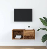 VidaXL TV-meubel 60x31x25,5 cm bewerkt hout oud houtkleurig