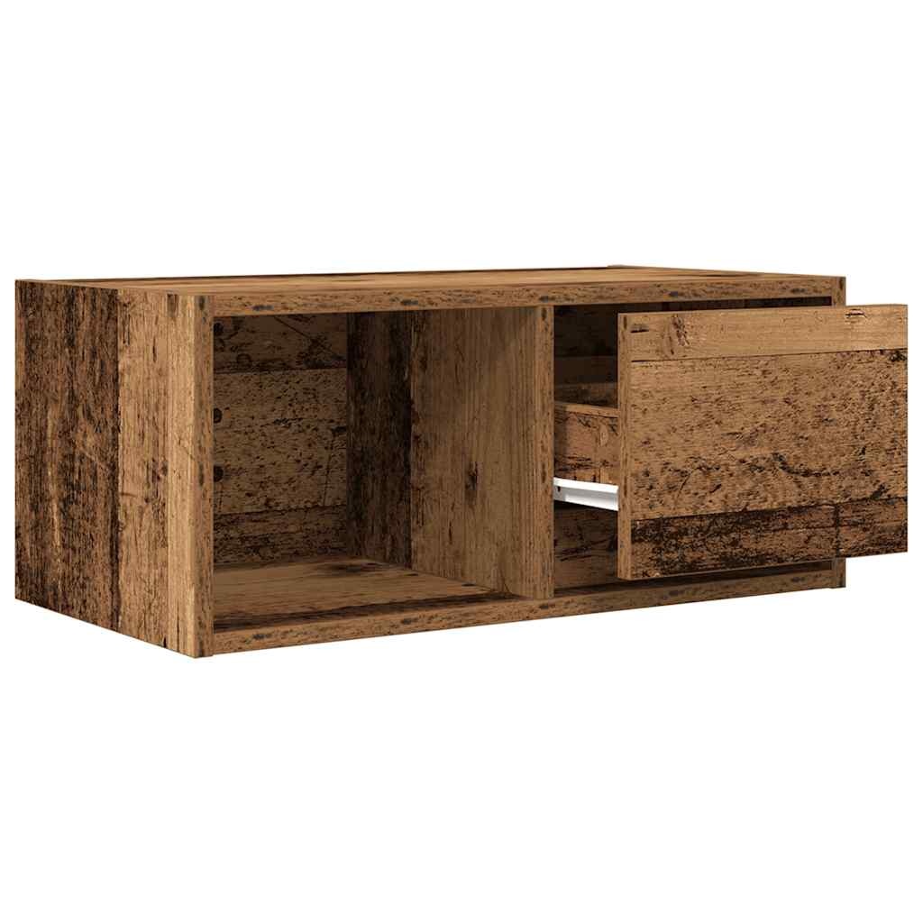 VidaXL TV-meubel 60x31x25,5 cm bewerkt hout oud houtkleurig