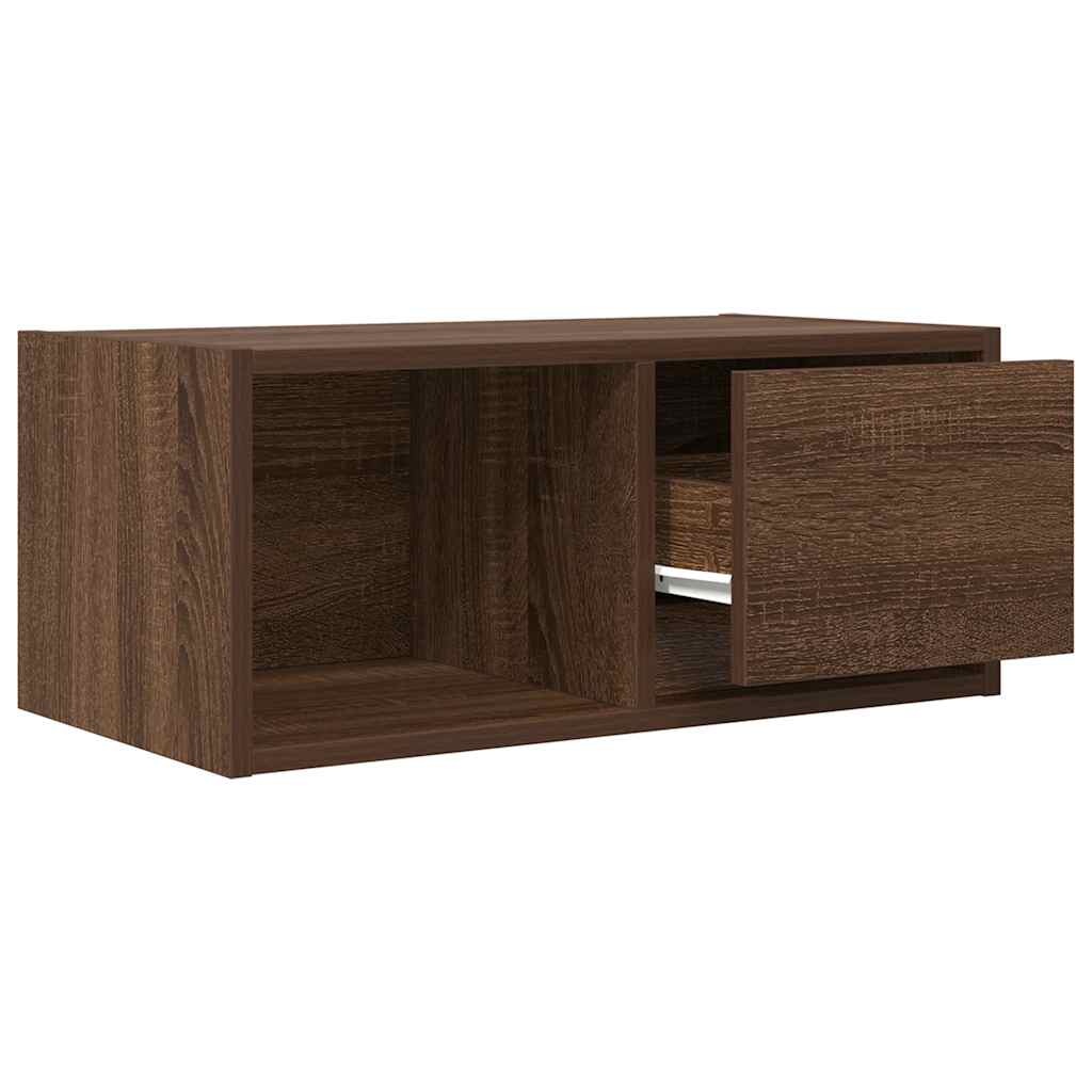 VidaXL TV-meubel 60x31x25,5 cm bewerkt hout bruin eikenkleur