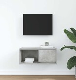 VidaXL TV-meubel 60x31x25,5 cm bewerkt hout betongrijs