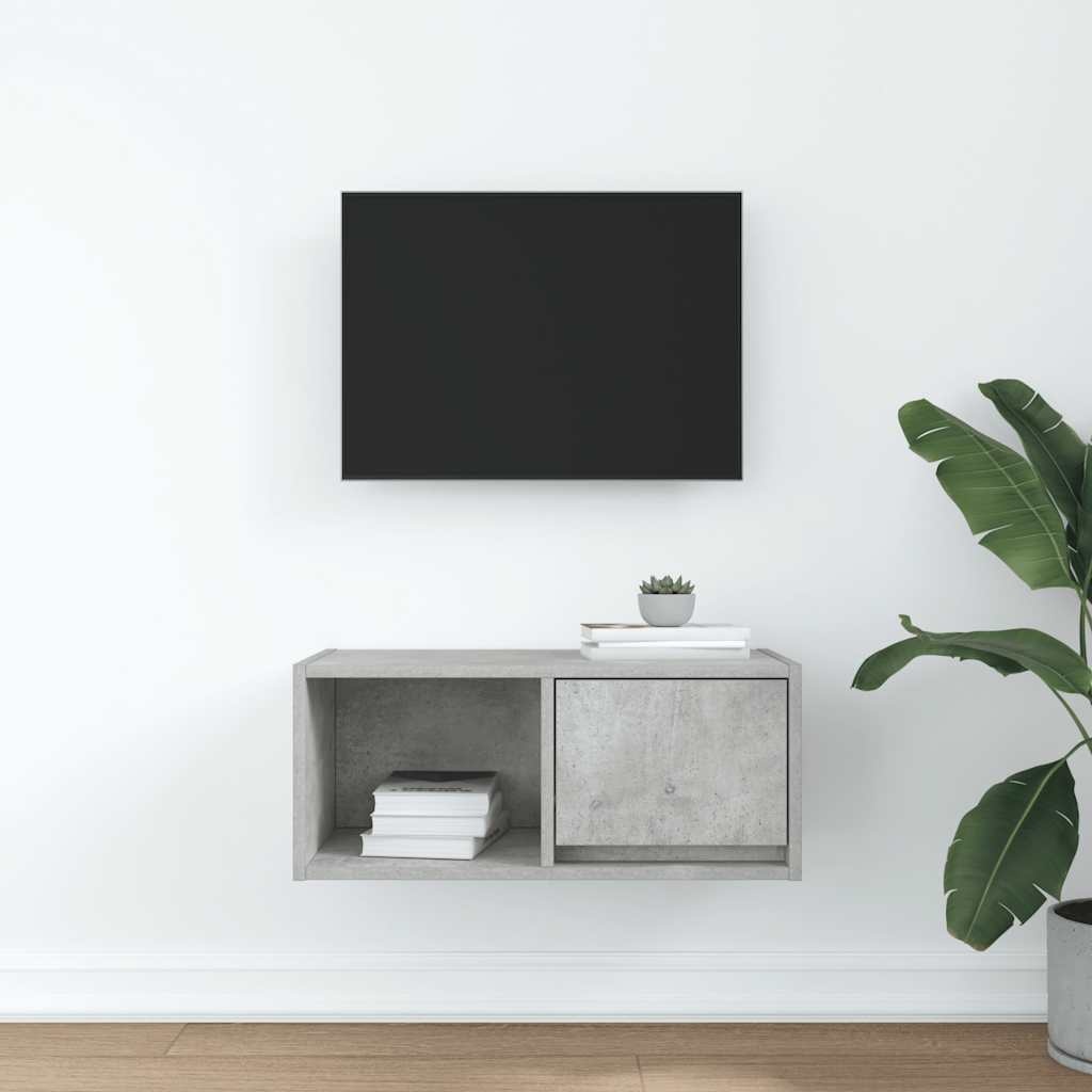 VidaXL TV-meubel 60x31x25,5 cm bewerkt hout betongrijs