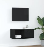 VidaXL TV-meubel 60x31x25,5 cm spaanplaat zwart eikenkleurig