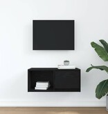 VidaXL TV-meubel 60x31x25,5 cm spaanplaat zwart eikenkleurig