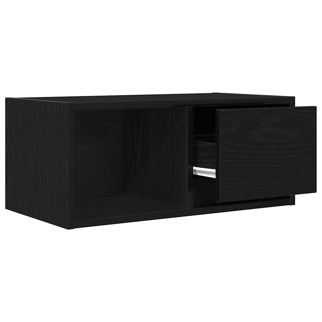 VidaXL TV-meubel 60x31x25,5 cm spaanplaat zwart eikenkleurig