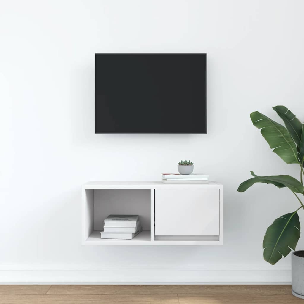 VidaXL Tv-meubel 60x31x25,5 cm bewerkt hout wit
