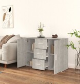 VidaXL Dressoir 91x29,5x65 cm bewerkt hout betongrijs
