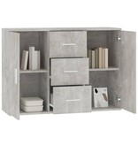 VidaXL Dressoir 91x29,5x65 cm bewerkt hout betongrijs