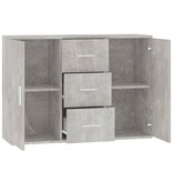 VidaXL Dressoir 91x29,5x65 cm bewerkt hout betongrijs