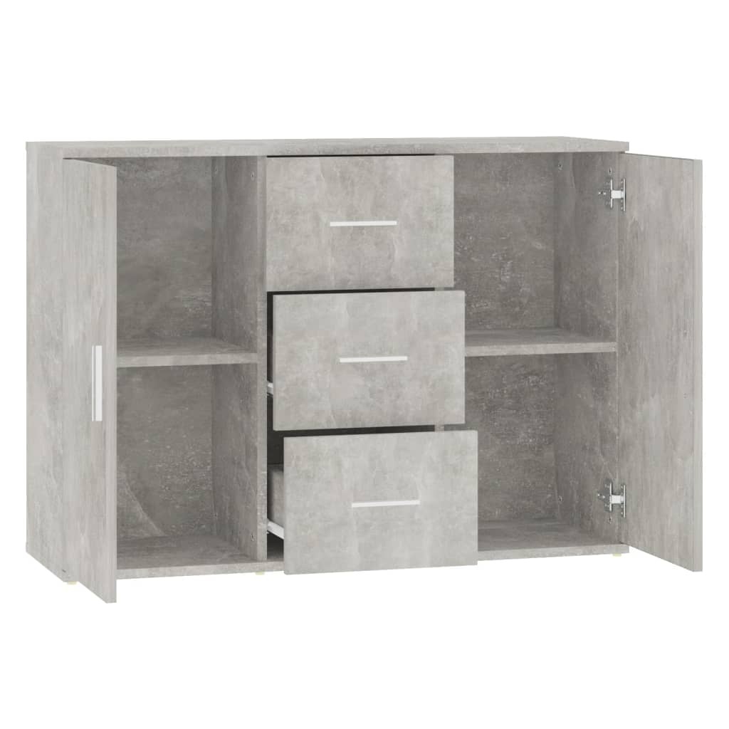 VidaXL Dressoir 91x29,5x65 cm bewerkt hout betongrijs