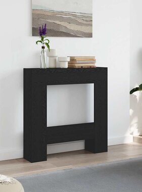 VidaXL Haardombouw 81x18x82 cm spaanplaat zwart eikenkleurig