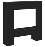 VidaXL Haardombouw 81x18x82 cm spaanplaat zwart eikenkleurig