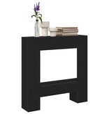 VidaXL Haardombouw 81x18x82 cm spaanplaat zwart eikenkleurig