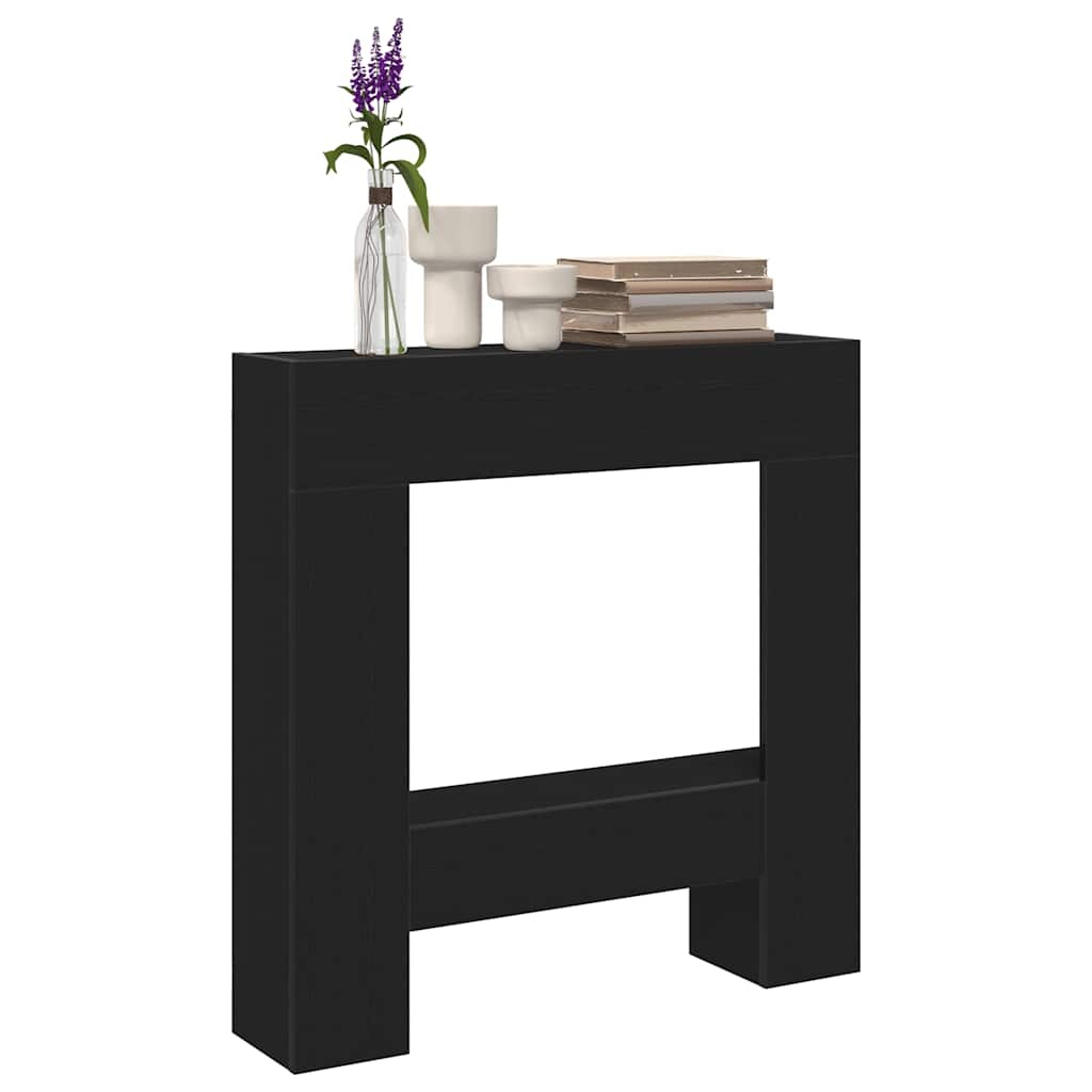 VidaXL Haardombouw 81x18x82 cm spaanplaat zwart eikenkleurig