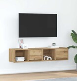 VidaXL Tv-meubelen 2 st 60x31x25,5 cm bewerkt hout artisanaal eiken