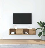 VidaXL Tv-meubelen 2 st 60x31x25,5 cm bewerkt hout artisanaal eiken