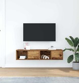 VidaXL Tv-meubels 2 st 60x31x25,5 cm bewerkt hout oud houtkleurig
