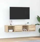 VidaXL Tv-meubelen 2 st 60x31x25,5 cm bewerkt hout sonoma eikenkleurig