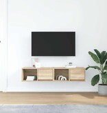 VidaXL Tv-meubelen 2 st 60x31x25,5 cm bewerkt hout sonoma eikenkleurig
