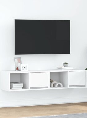 VidaXL Tv-meubelen 2 st 60x31x25,5 cm bewerkt hout wit