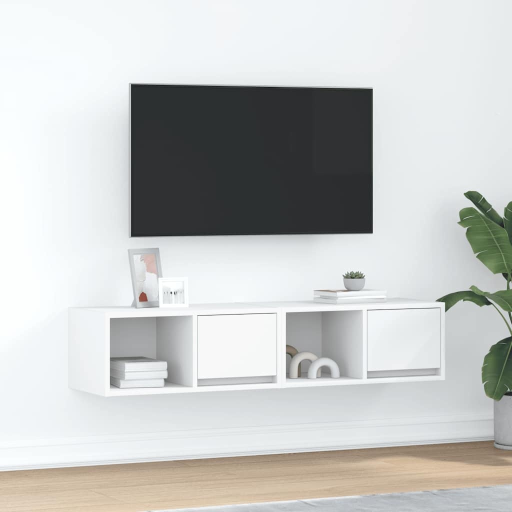 VidaXL Tv-meubelen 2 st 60x31x25,5 cm bewerkt hout wit