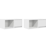 VidaXL Tv-meubelen 2 st 60x31x25,5 cm bewerkt hout wit