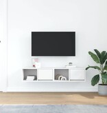 VidaXL Tv-meubelen 2 st 60x31x25,5 cm bewerkt hout wit