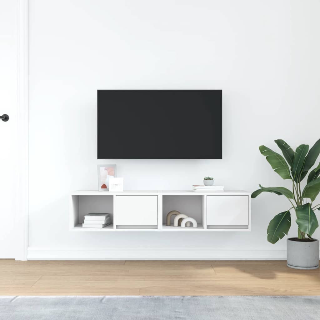 VidaXL Tv-meubelen 2 st 60x31x25,5 cm bewerkt hout wit