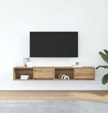 VidaXL Tv-meubelen 2 st 80x31x25,5 cm bewerkt hout artisanaal eiken