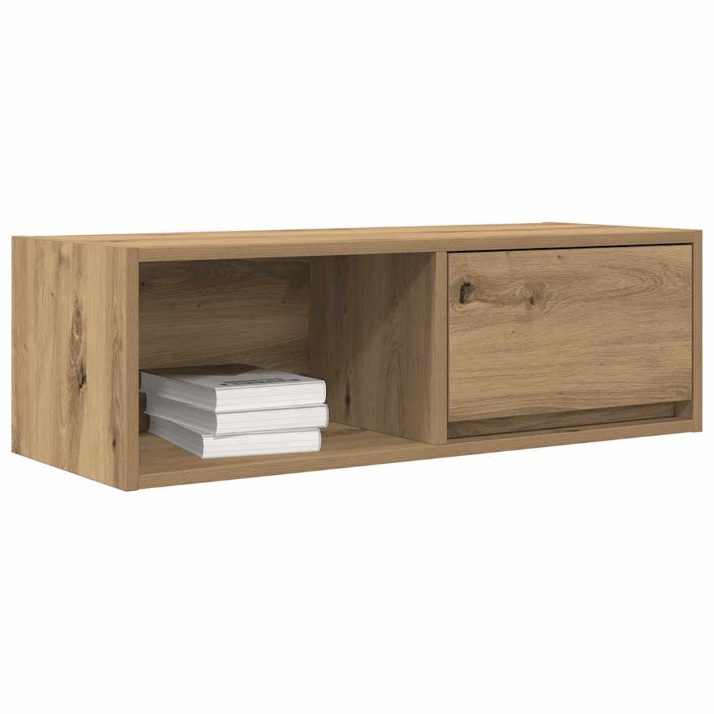 VidaXL Tv-meubelen 2 st 80x31x25,5 cm bewerkt hout artisanaal eiken