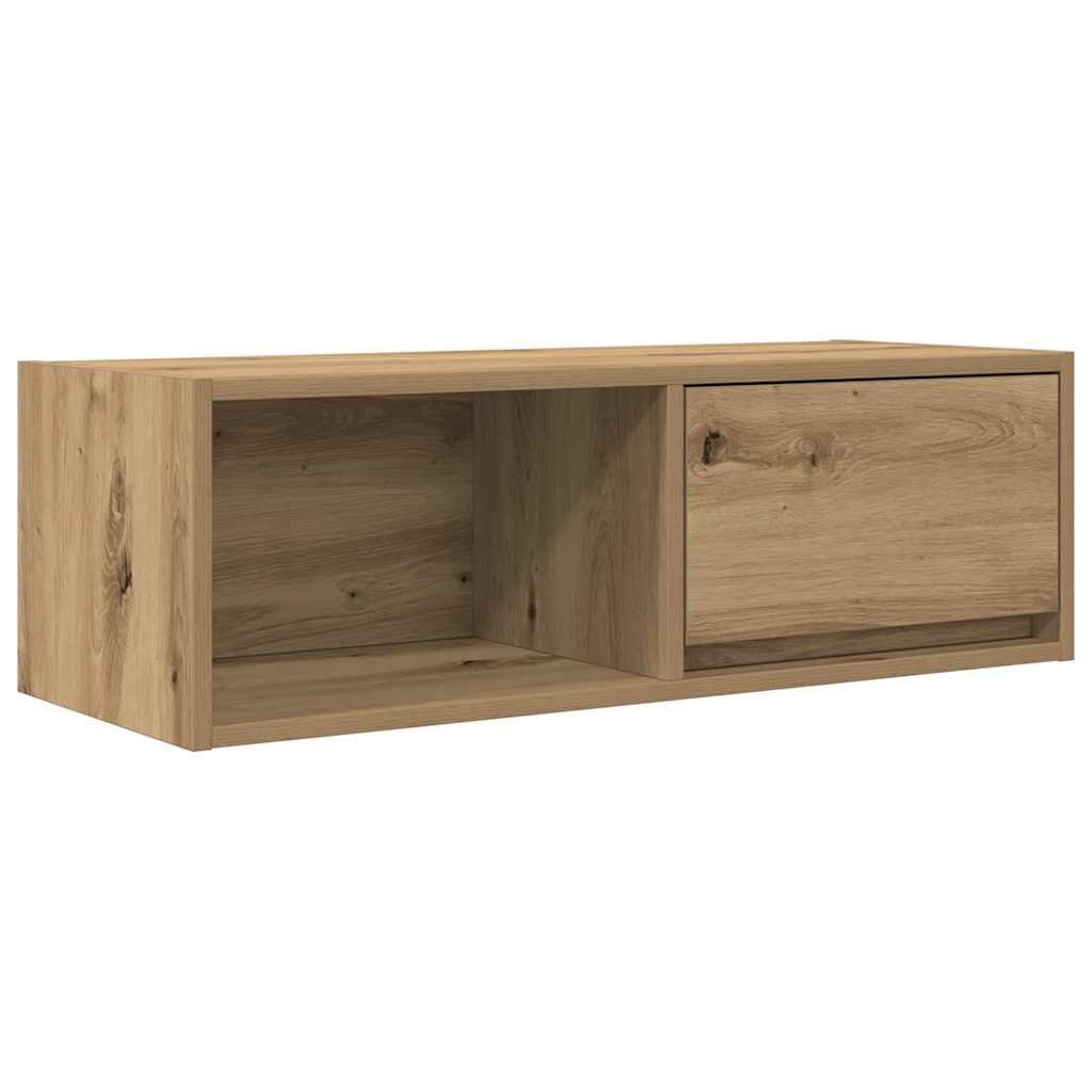 VidaXL Tv-meubel 80x31x25,5 cm bewerkt hout artisanaal eikenkleur