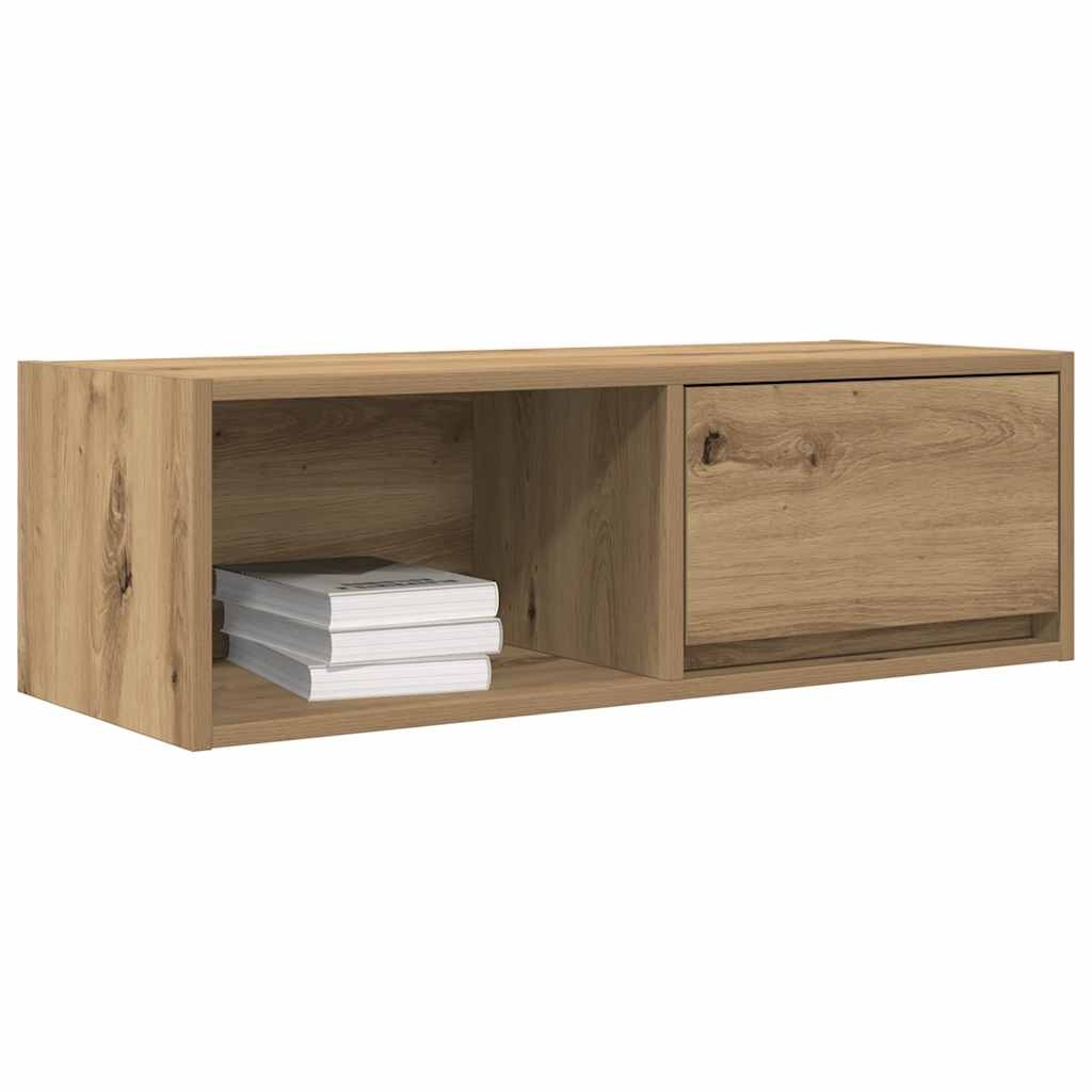 VidaXL Tv-meubel 80x31x25,5 cm bewerkt hout artisanaal eikenkleur