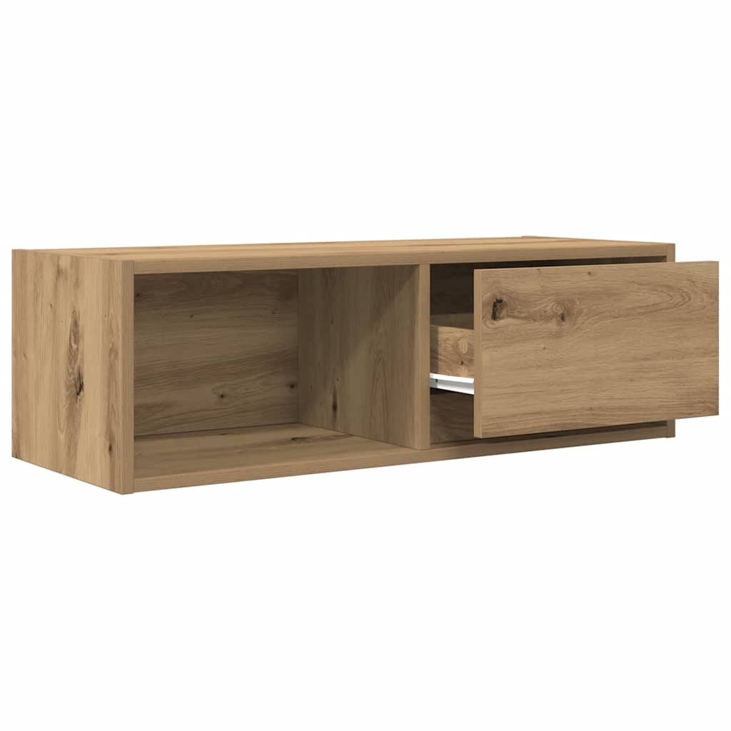 VidaXL Tv-meubel 80x31x25,5 cm bewerkt hout artisanaal eikenkleur