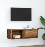 VidaXL TV-meubel 80x31x25,5 cm bewerkt hout oud houtkleurig