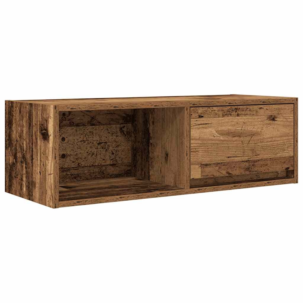 VidaXL TV-meubel 80x31x25,5 cm bewerkt hout oud houtkleurig