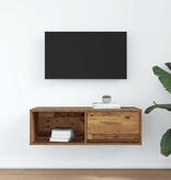 VidaXL TV-meubel 80x31x25,5 cm bewerkt hout oud houtkleurig