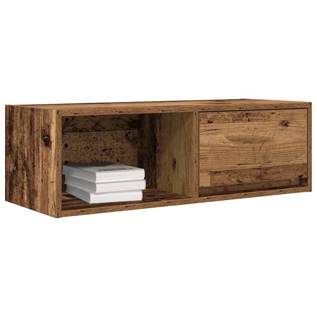 VidaXL TV-meubel 80x31x25,5 cm bewerkt hout oud houtkleurig