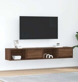 VidaXL Tv-meubelen 2 st 80x31x25,5 cm bewerkt hout bruin eikenkleur