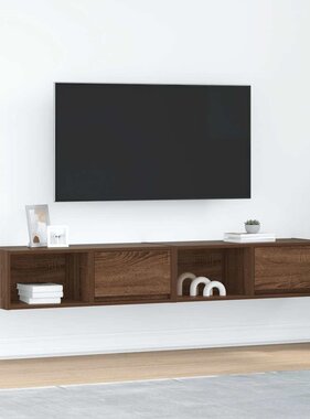 VidaXL Tv-meubelen 2 st 80x31x25,5 cm bewerkt hout bruin eikenkleur