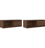 VidaXL Tv-meubelen 2 st 80x31x25,5 cm bewerkt hout bruin eikenkleur