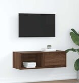 VidaXL Tv-meubel 80x31x25,5 cm bewerkt hout bruin eikenkleur