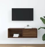 VidaXL Tv-meubel 80x31x25,5 cm bewerkt hout bruin eikenkleur