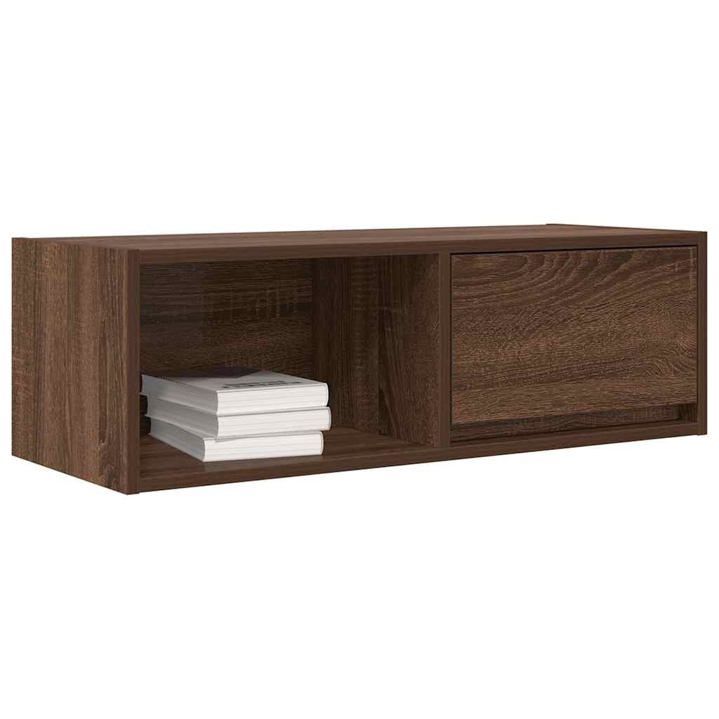 VidaXL Tv-meubel 80x31x25,5 cm bewerkt hout bruin eikenkleur