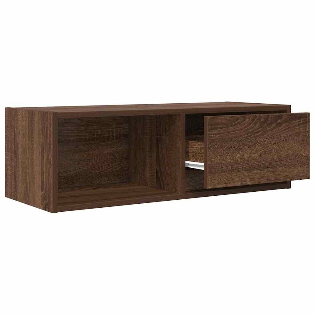 VidaXL Tv-meubel 80x31x25,5 cm bewerkt hout bruin eikenkleur