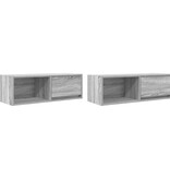 VidaXL Tv-meubelen 2 st 80x31x25,5 cm bewerkt hout grijs sonoma eiken