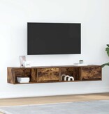 VidaXL Tv-meubelen 2 st 80x31x25,5cm bewerkt hout gerookt eikenkleurig