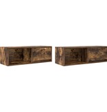 VidaXL Tv-meubelen 2 st 80x31x25,5cm bewerkt hout gerookt eikenkleurig