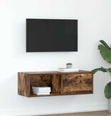 VidaXL Tv-meubel 80x31x25,5 cm bewerkt hout gerookt eikenkleurig
