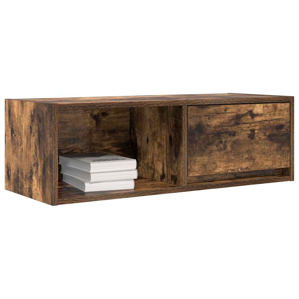 VidaXL Tv-meubel 80x31x25,5 cm bewerkt hout gerookt eikenkleurig